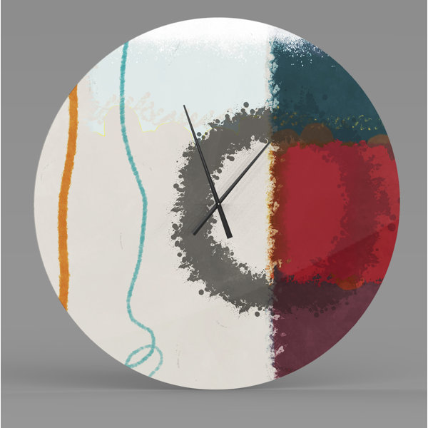 Latitude Run® Precise Dependable Abstract Metal Wall Clock Wayfair